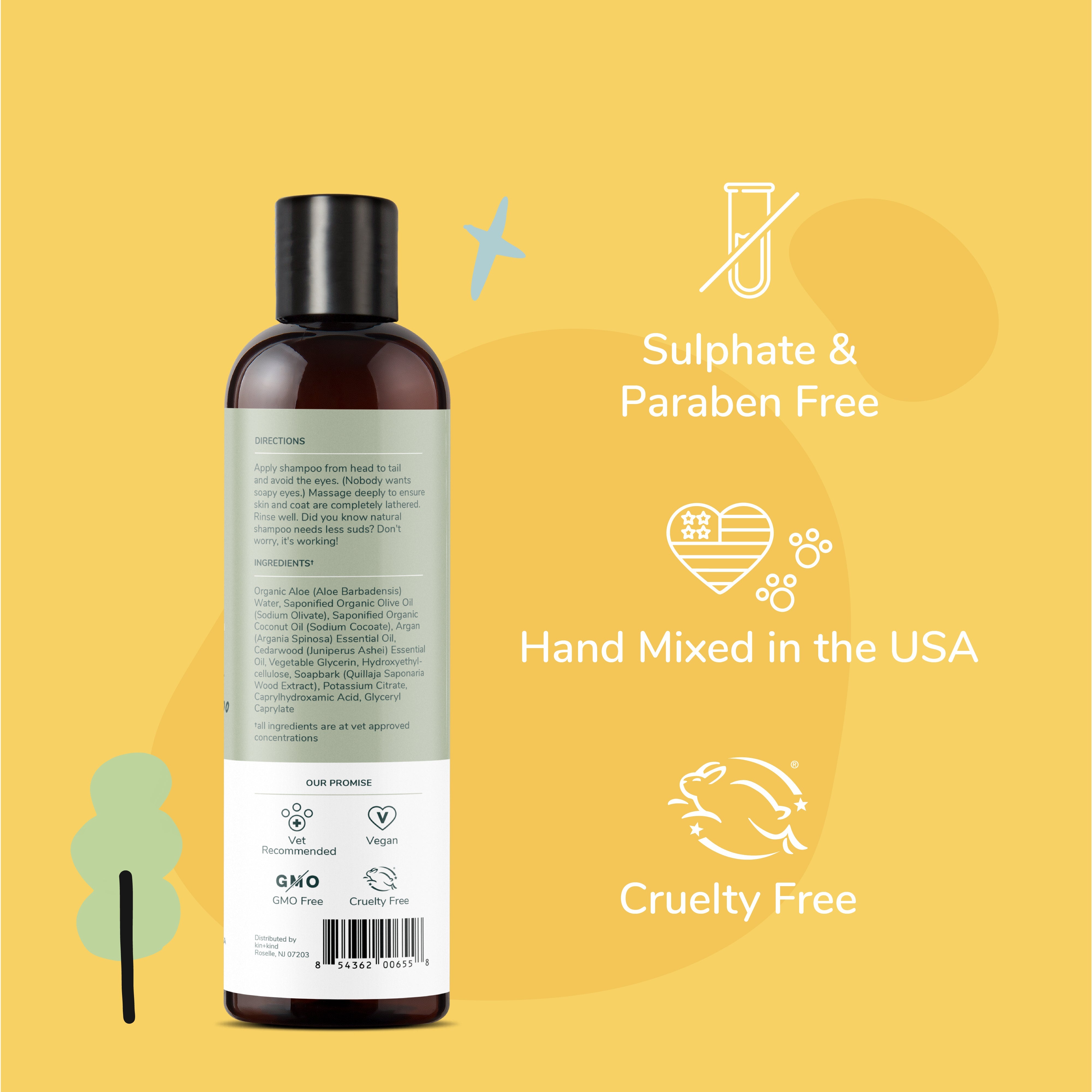 Kin+Kind Dry Skin & Coat Shampoo - (Cedar Scent)
